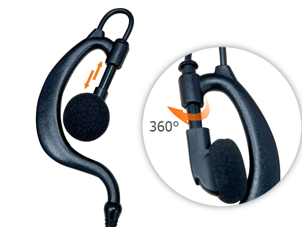 Earphonic K Plug Walkie Talkie Earpiece Tactical Earphones with Ptt Two Way Radio Headset