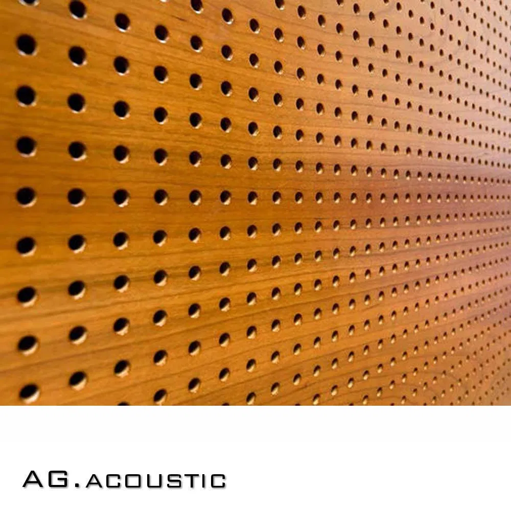 AG. Acoustic Eco Friendly Product Soundproofing Wood Veneer Perforated Ceiling Panel Price