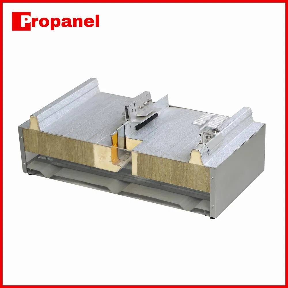 Low-Cost 50mm/75mm/100mm/120mm/150mm EPS/Rock Wool/PU/PIR Roof Wall Sandwich Panels for Prefabricated Workshop Warehouse