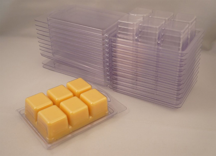 Clear Plastic Clamshells Candle Scent Wax Tarts with Tight Lid