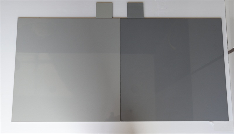 600X600 mm Pure Dark Grey Color Double Charge Polished Floor Tiles