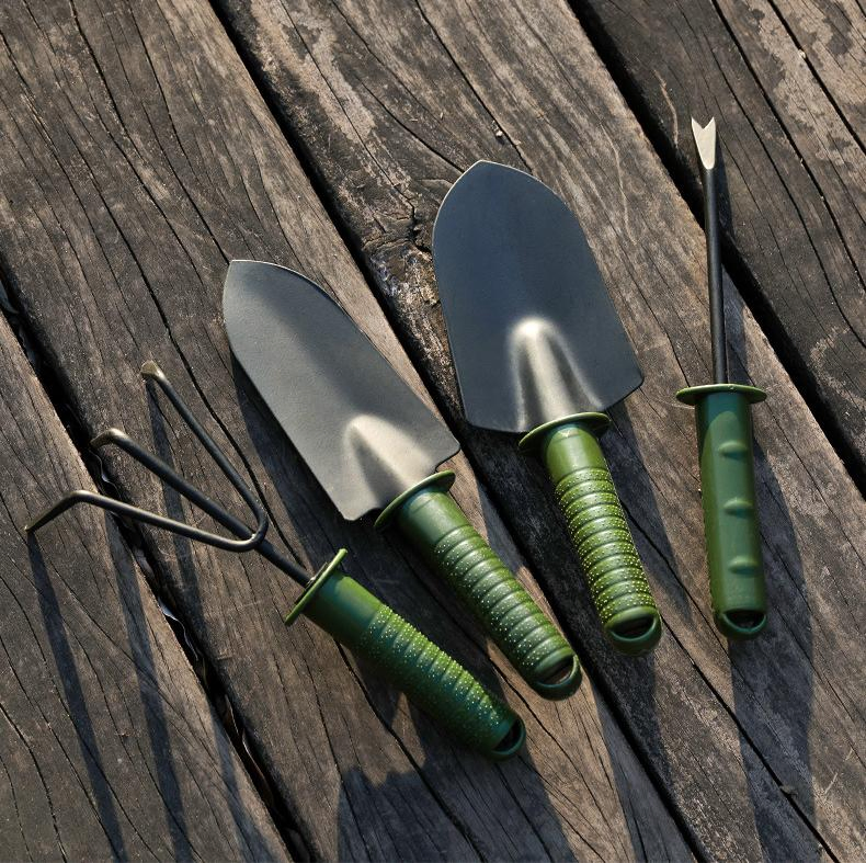 4 Piece Gardening Tool Set with No-Slip Grip Ergonomic Handles Garden Hand Tools 10 Inch