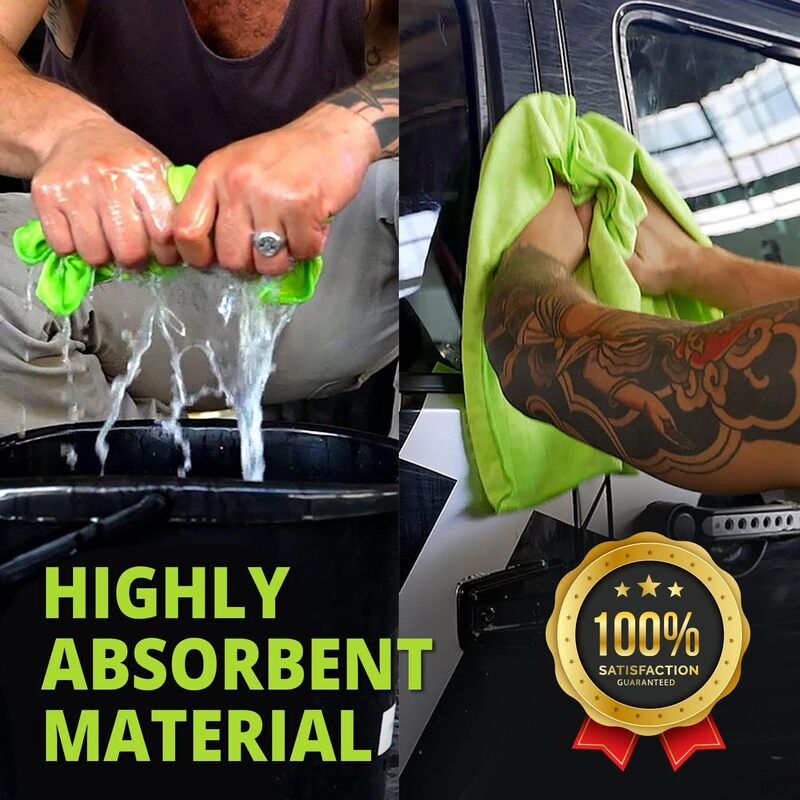 Brighthomey Microfiber Terry Cloth Set Reusable for House Floor Kitchen Car Window
