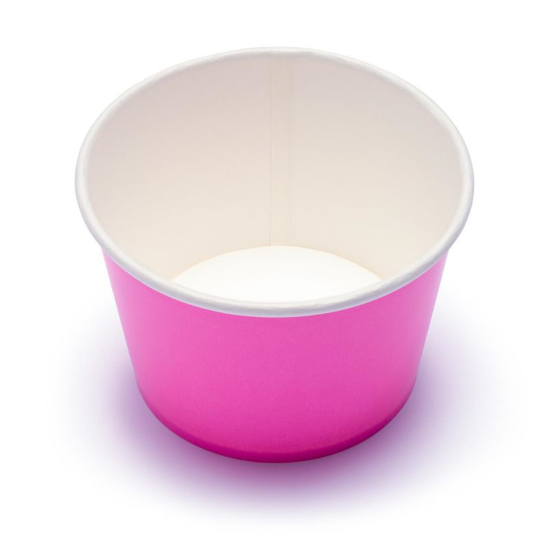 Disposable Custom Printing Logo Yogurt Paper Cup Ice Cream Cup Tube Ice Cream Containers with Lids