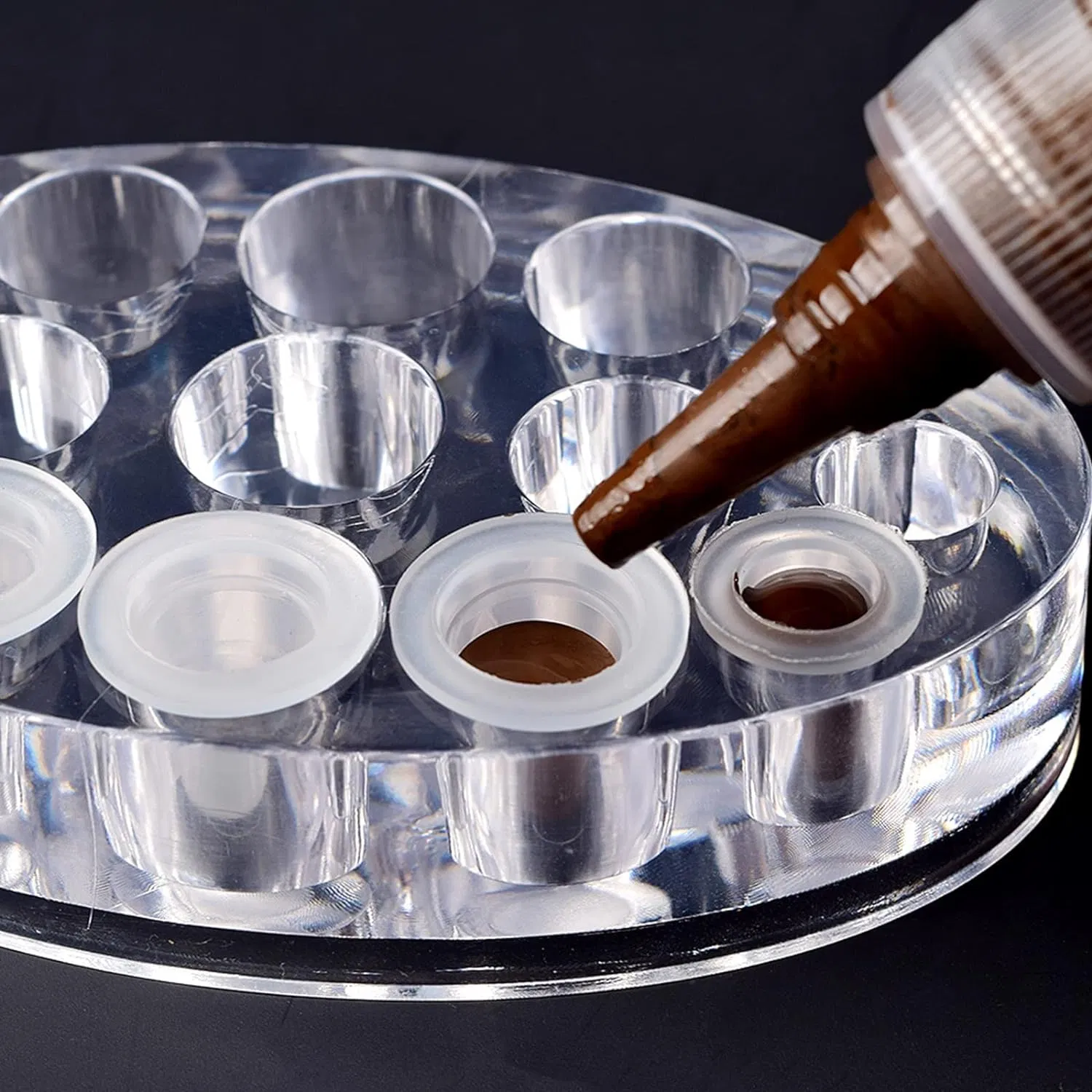 Silicone Tattoo Ink Cups Tattoo Makeup Pigment Cups Permanent Make up