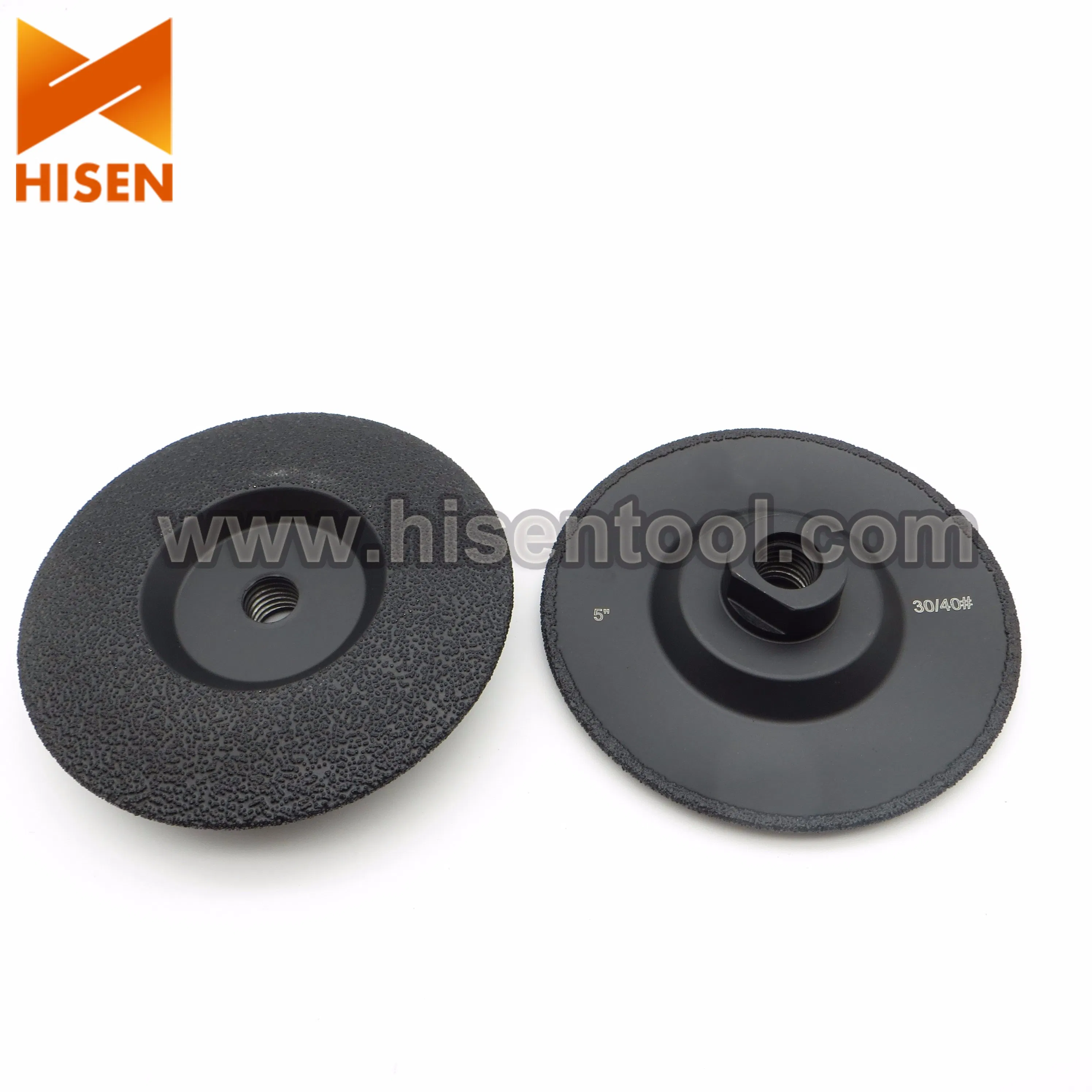 5 Inch Convex Vacuum Brazed Cup Wheel for Stone 30/40#