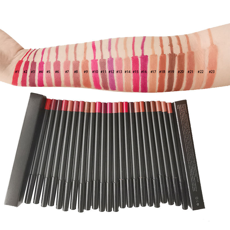 Waterproof Brown Smooth Private Label Custom Logo Lip Liner Pencils