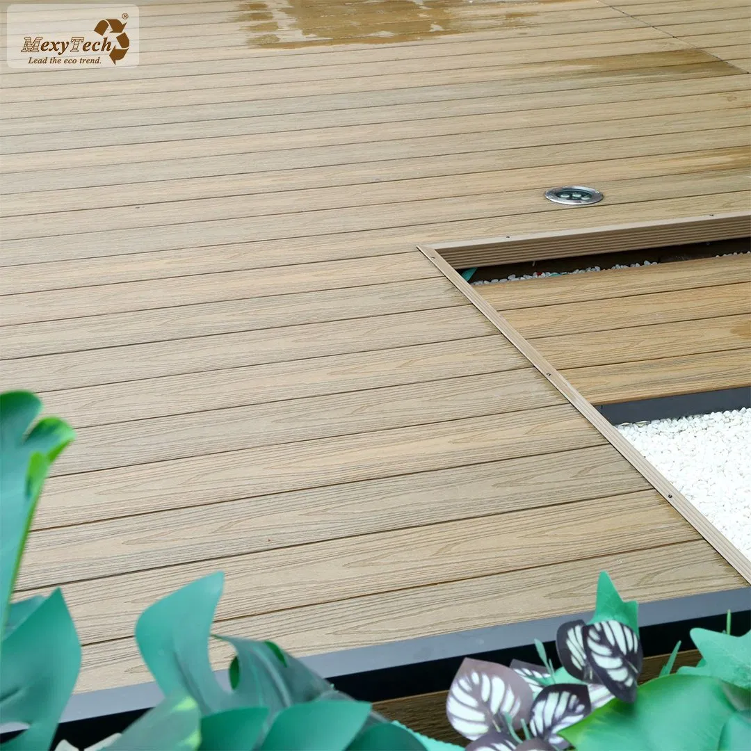 Mexytech Invisible Gap Design Floor Outdoor Capped Composite Decking Co-Extrusion WPC Decking