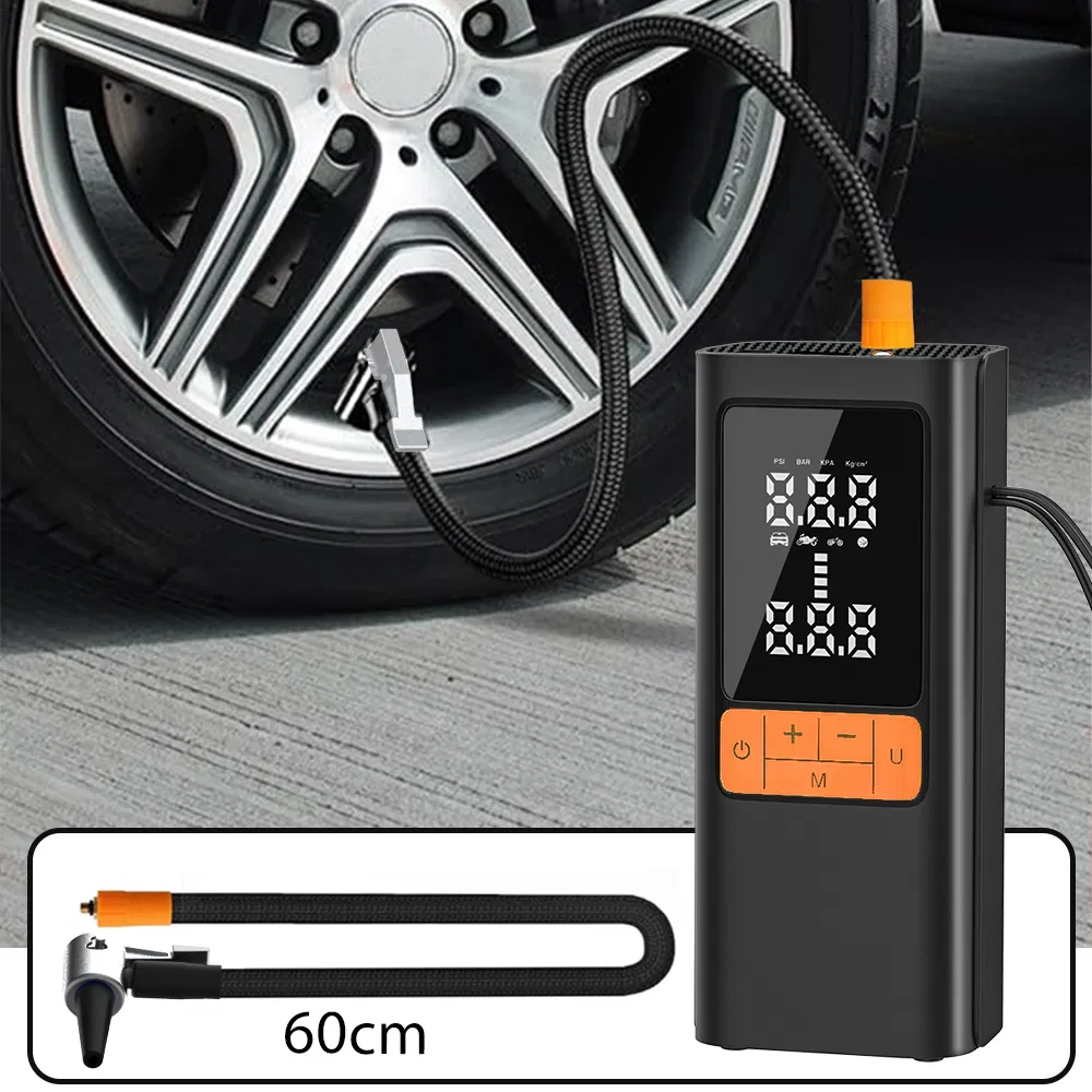 Electric Air Pump Faster Inflation Cordless Tire Pump with LED for Car Motor Bike Ball with Power Bank