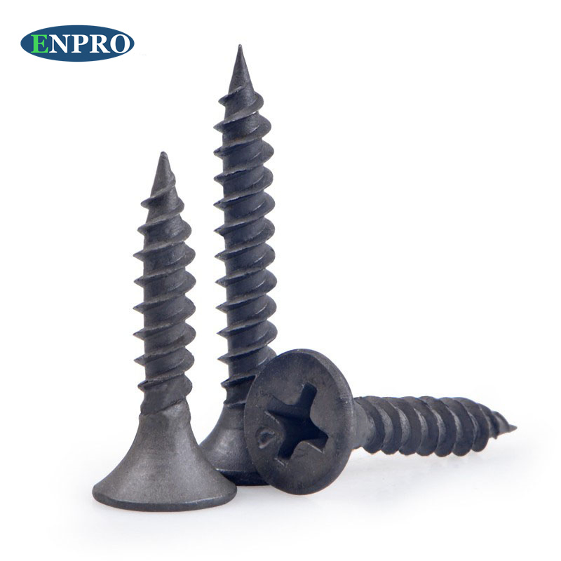 1kg Box Bugle Head Coarse Thread Dry Wall Self Tapping Grey Black Phosphated Metal Gypsum Drywall Screw Made in China