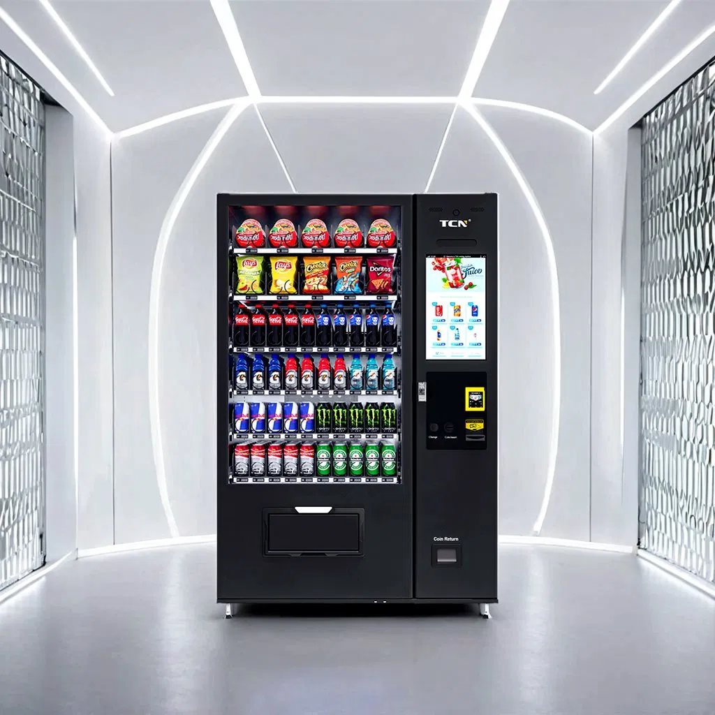 Tcn-Csc-10c (V22) Popular Automatic Snack Drink Vending Machine with 22 Inch Screen