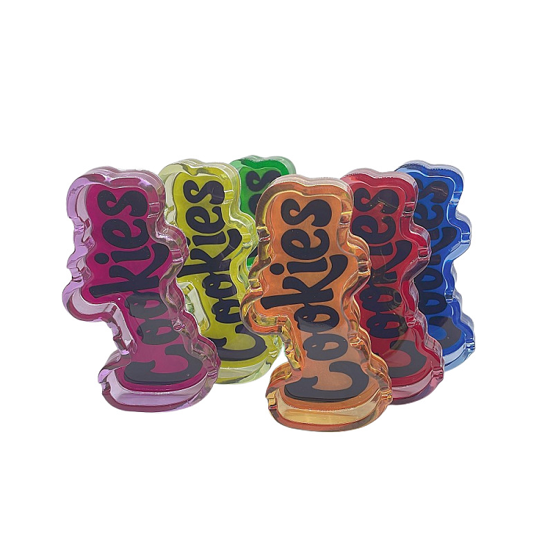 Cookies Shaped LED Ashtray Resin Material Cartoon Design Glow Ashtray