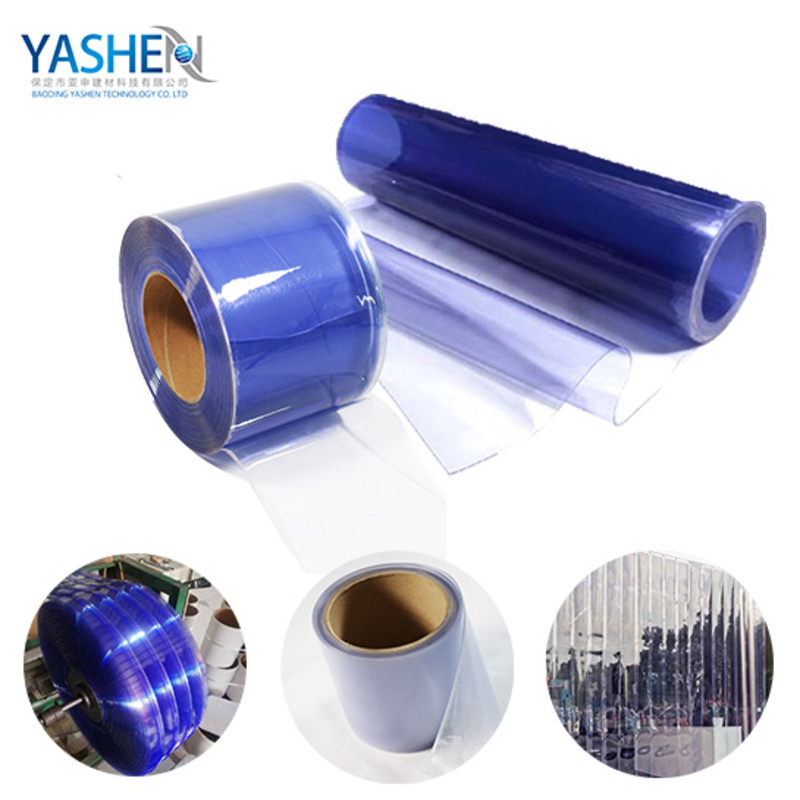 Transparent Factory Soft Ribbed PVC Striped Curtain