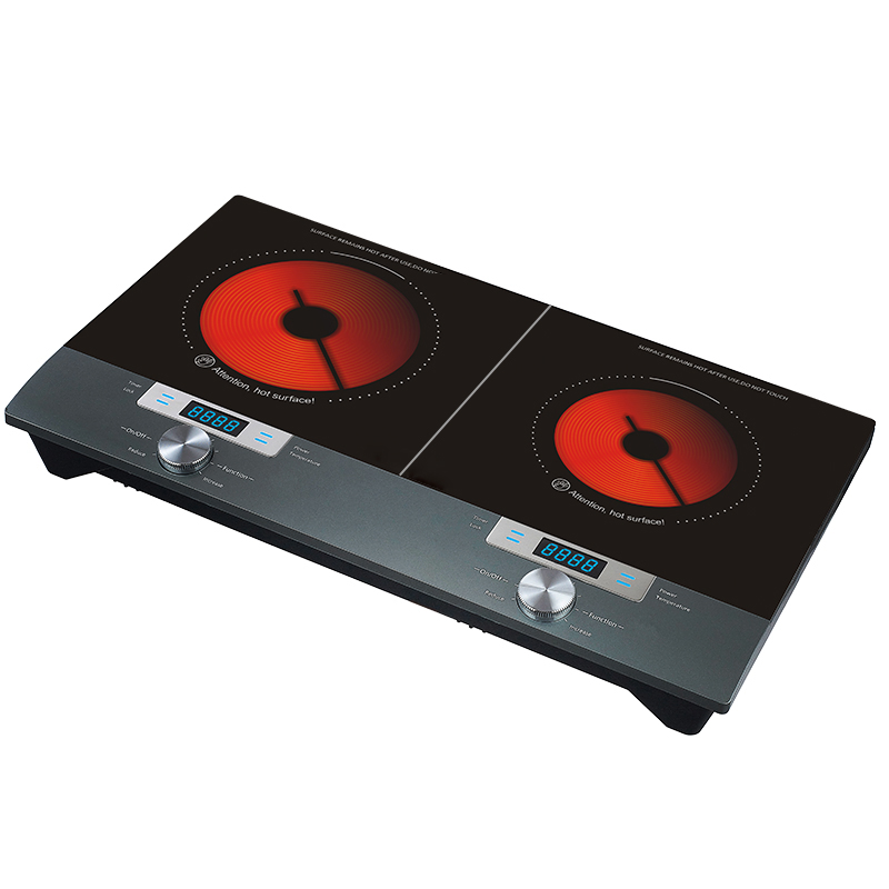 Two Burner Seperate Glass Infrared Cooker Best Price with Sensor Touch and Knob Control Hot Selling Models