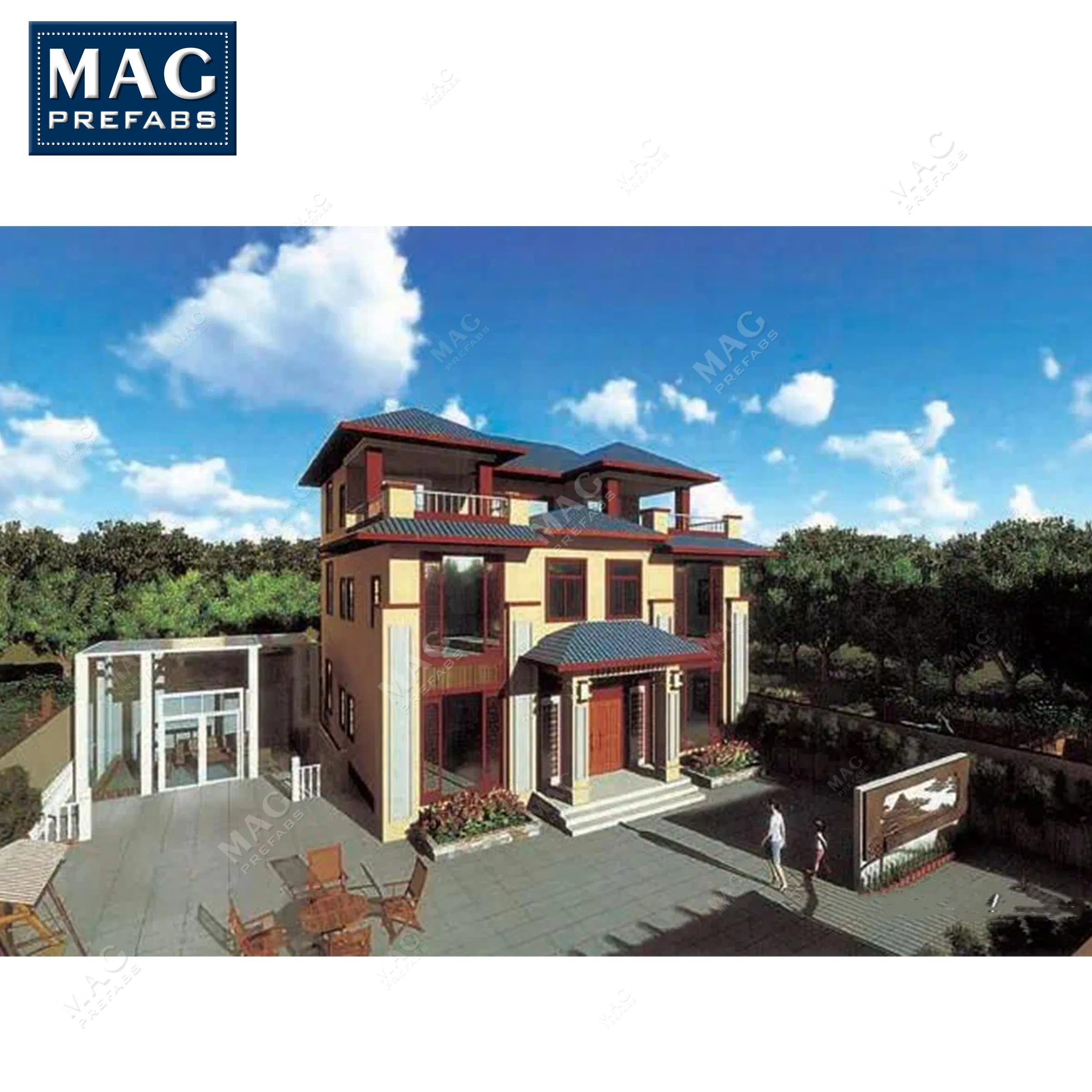 Highly Recommended Light Steel Building Apartment Style Prefab House with Modern Luxury Villa