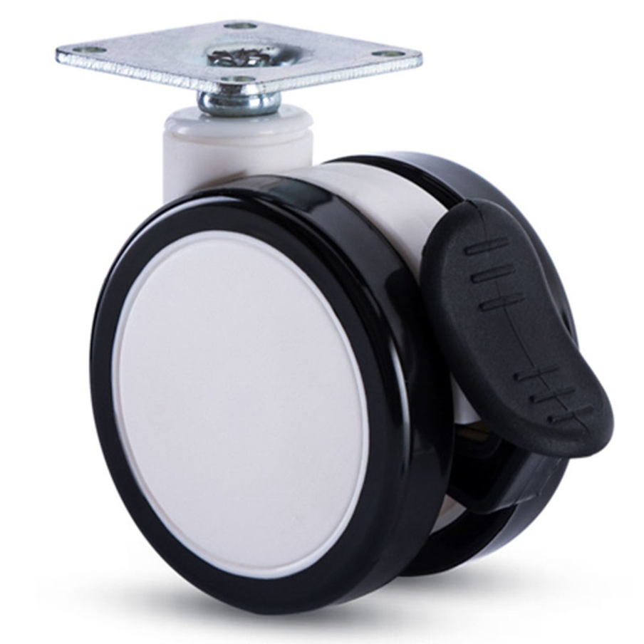 Ergonomic Threaded Stem Brake Hospital Medical Caster