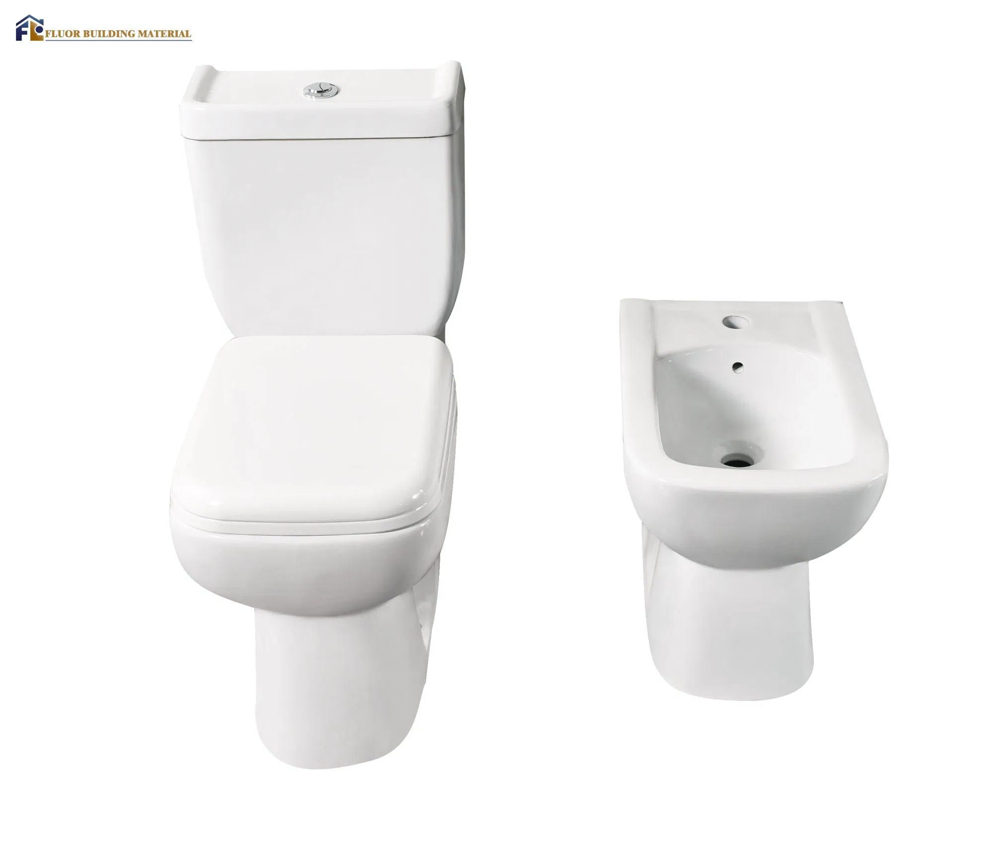 Elegant Fluor Two Piece Toilet and Bidet Set for Modern Bathrooms