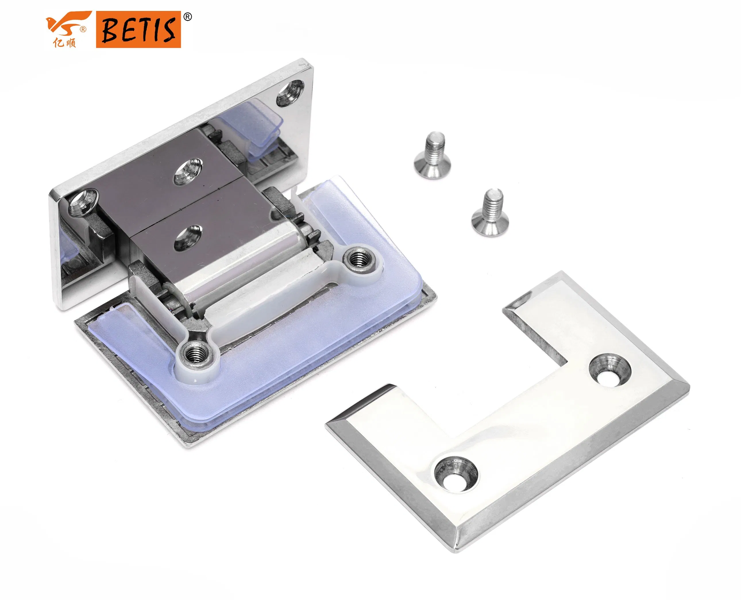 OEM Frameless Factory-Price High-Quality Bathroom Shower-Glass Hardware SUS316-Stainless-Steel off-Set-Back Wall-Mount Heavy-Duty Door Hinge