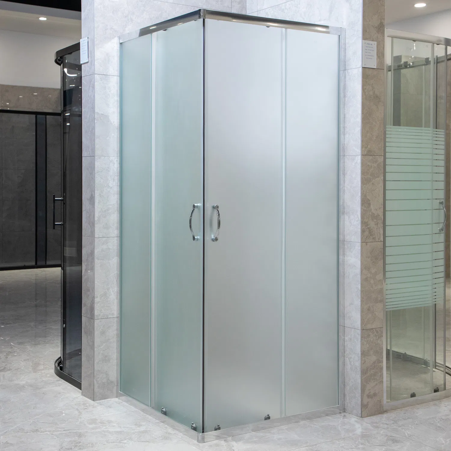 Modern Bathroom Aluminium Frame Sliding Shower Enclosure with 6mm Tempered Glass