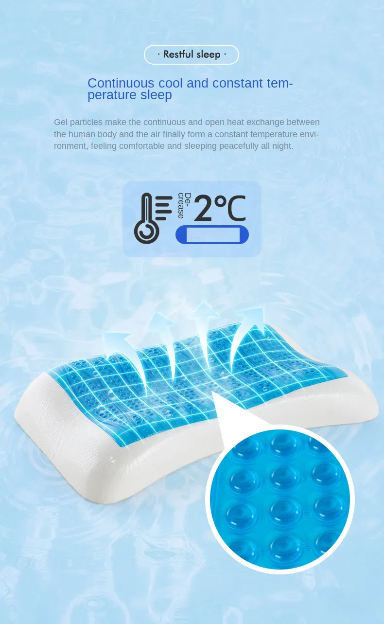 High Quality Neck Gel Slow Rebound Pillow Customized Cervical Contour Bed Pillows