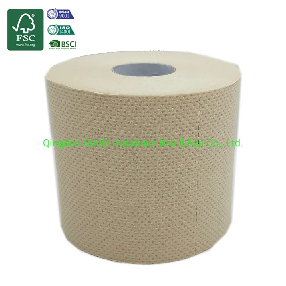 High Quality Bamboo Pulp Bleached White/Unbleached Natural Toilet Tissue Paper