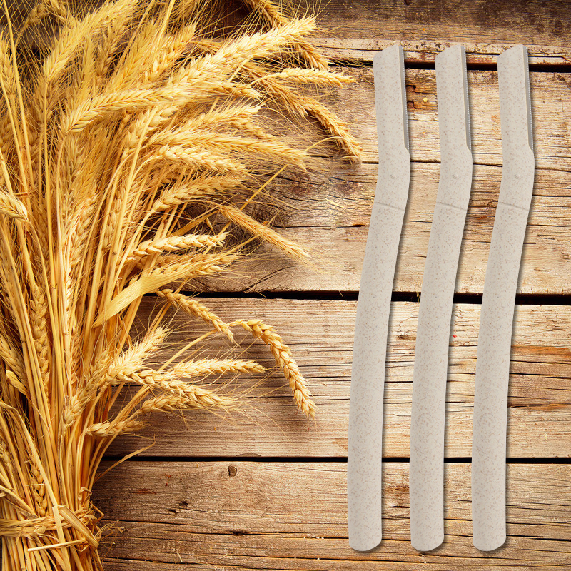 D115 Hot Sell Wheat Straw Eyebrow Razor (Pack of 3)