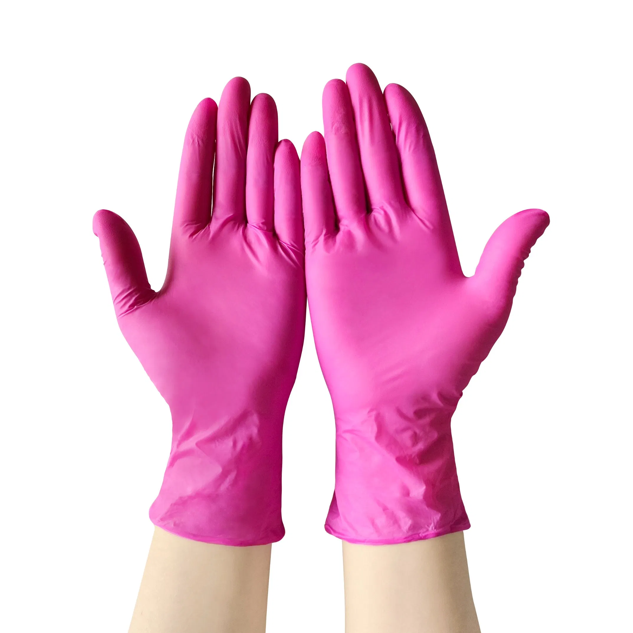 Waterproof Nitrile Gloves Restaurant Catering Dessert Shop Powder Free Rose Red Disposable Glove 4mil Nitrile Gloves for Cooking