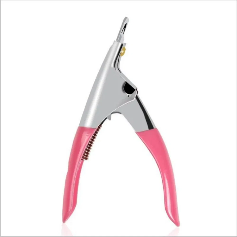 Cross Border Hot Sale Stainless Steel Pink U-Shaped Nail Clippers