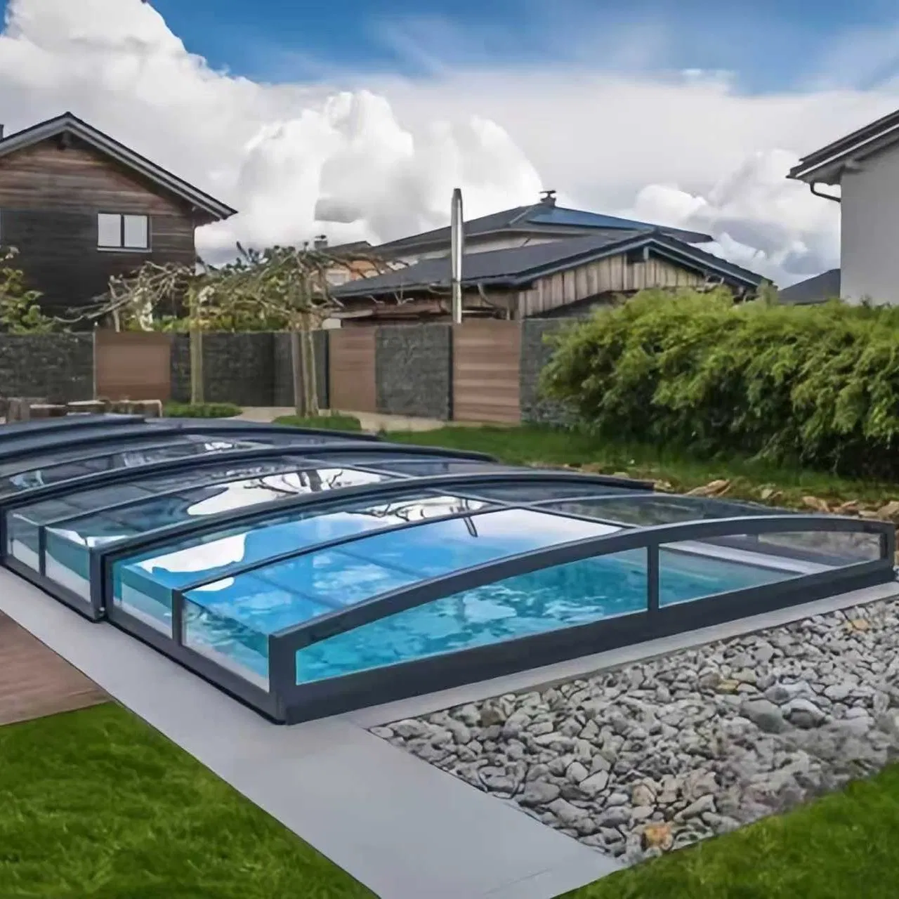 The Modern Aluminum-Framed Sunroom for Outdoor Use Offers Customization Options.