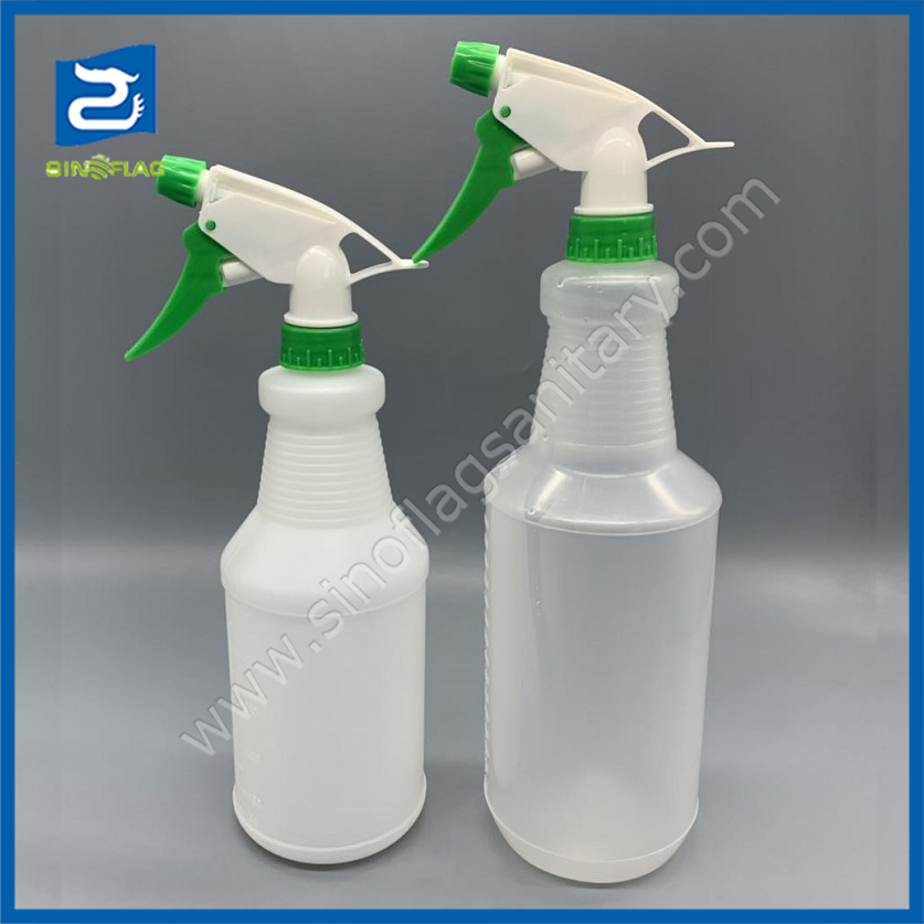 1000ml PP White Plastic HDPE Spray Bottles with White Fine Mist Sprayer