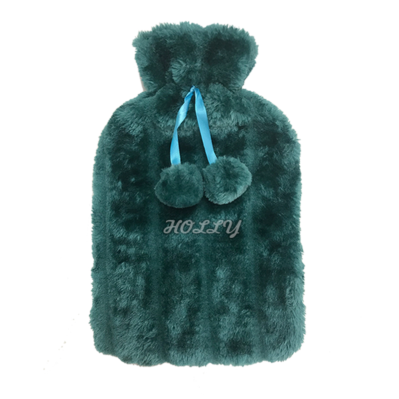 Medical 2000ml Rubber Hot Water Bag Faux Fur Cover Manufacture in China with BS