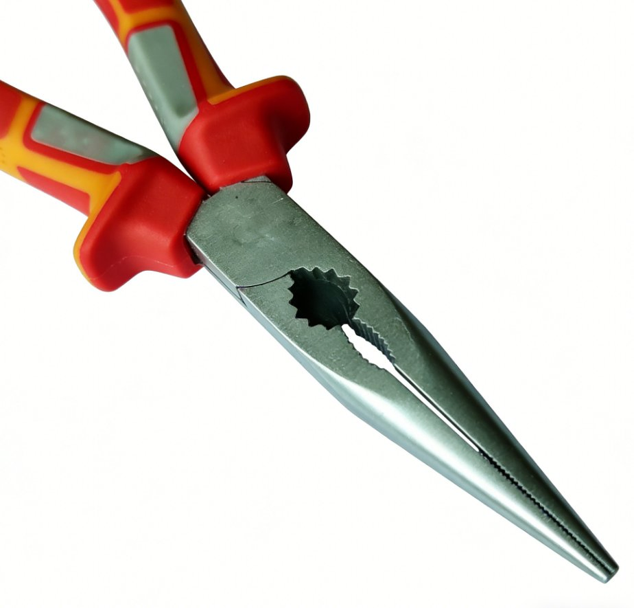 Long Needle Nose Pliers with Wire Cutting Functionality for Precision Tasks (FLP-063)