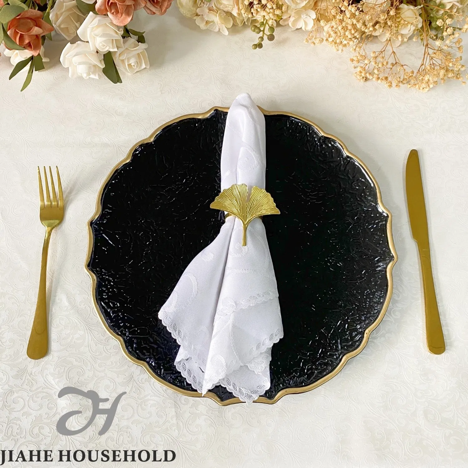 French Romantic Lace-Trim Charger Plate