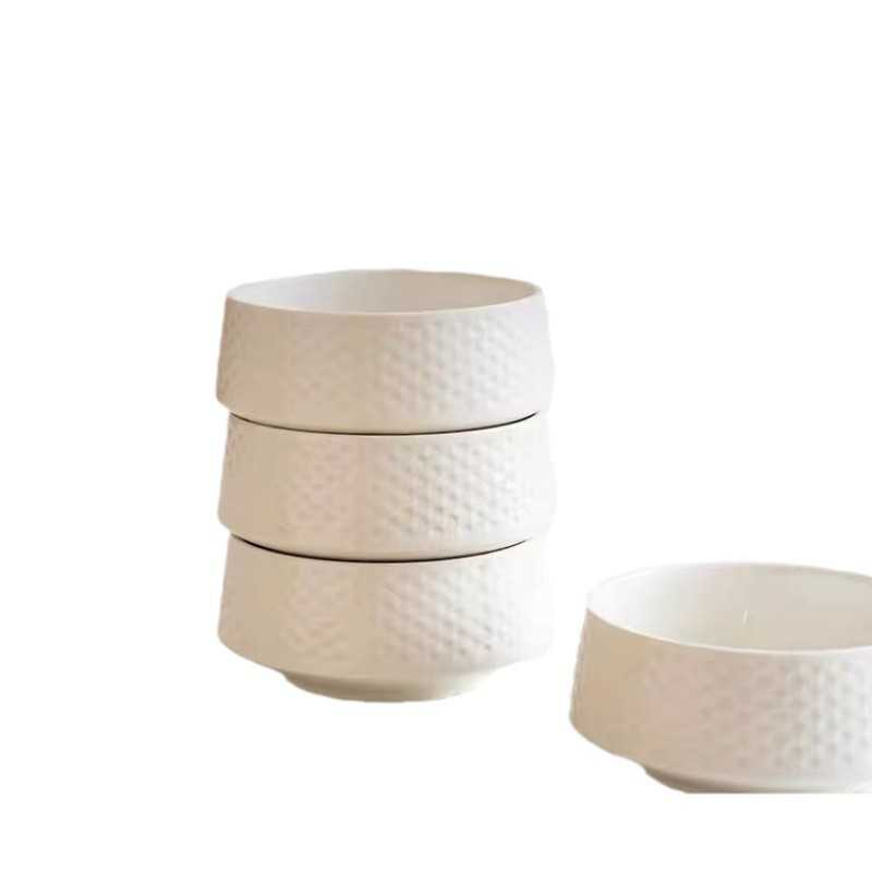Light Luxury Relief Sculptureceramic Western Cuisinesalad Bowlbowl Shaped Bowlsoup Bowldessert Bowl