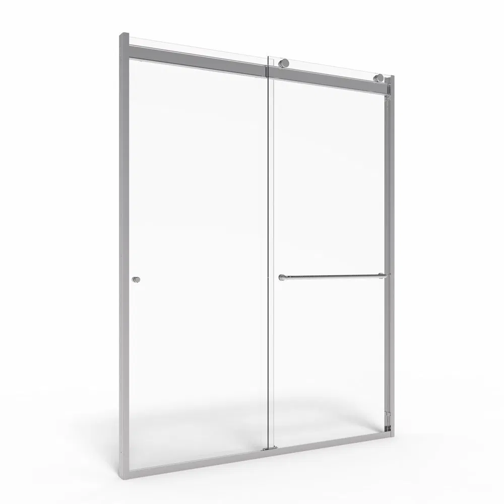 Idl Modern Frameless Glass Bathroom Waterproof Double Sliding Shower Door