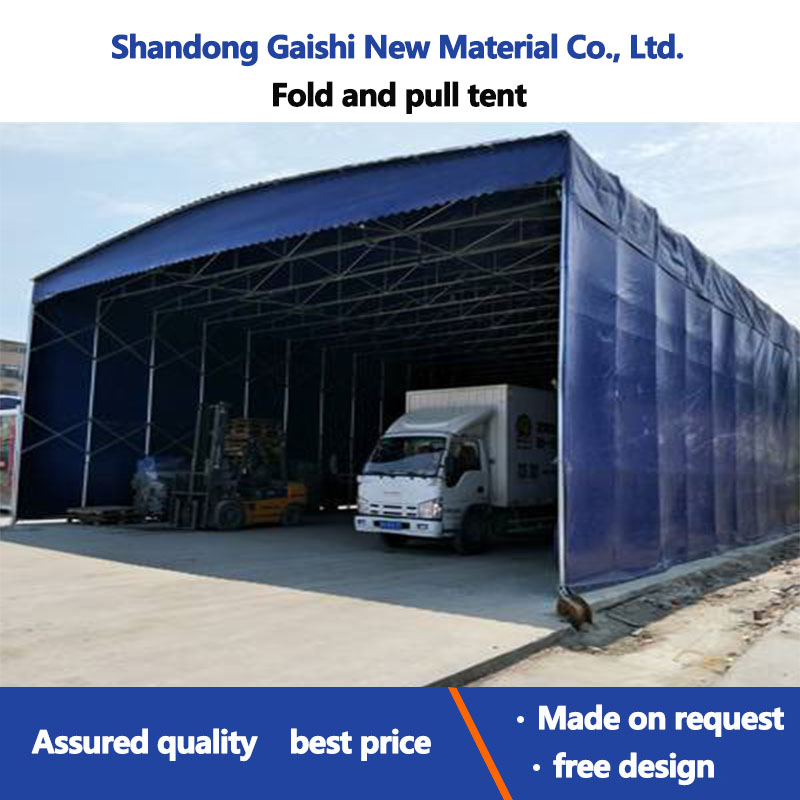 Customized Folding Sliding PVC Canopy for Waterproof Push-Pull Warehouse Tent