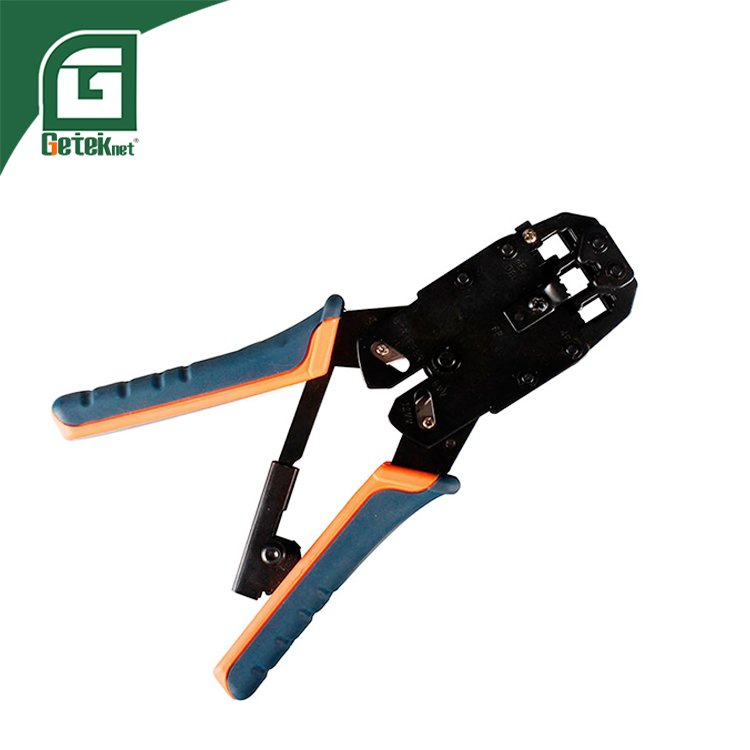 Geteknet 8p8c 6p6c Pass Through Connector RJ45 Rj12 Hand Crimping Cutting Stripping Network Tool