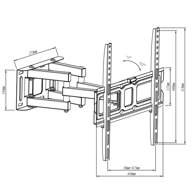 Кронштейн для ТВ на стену WM5-646 до 84 дюймов