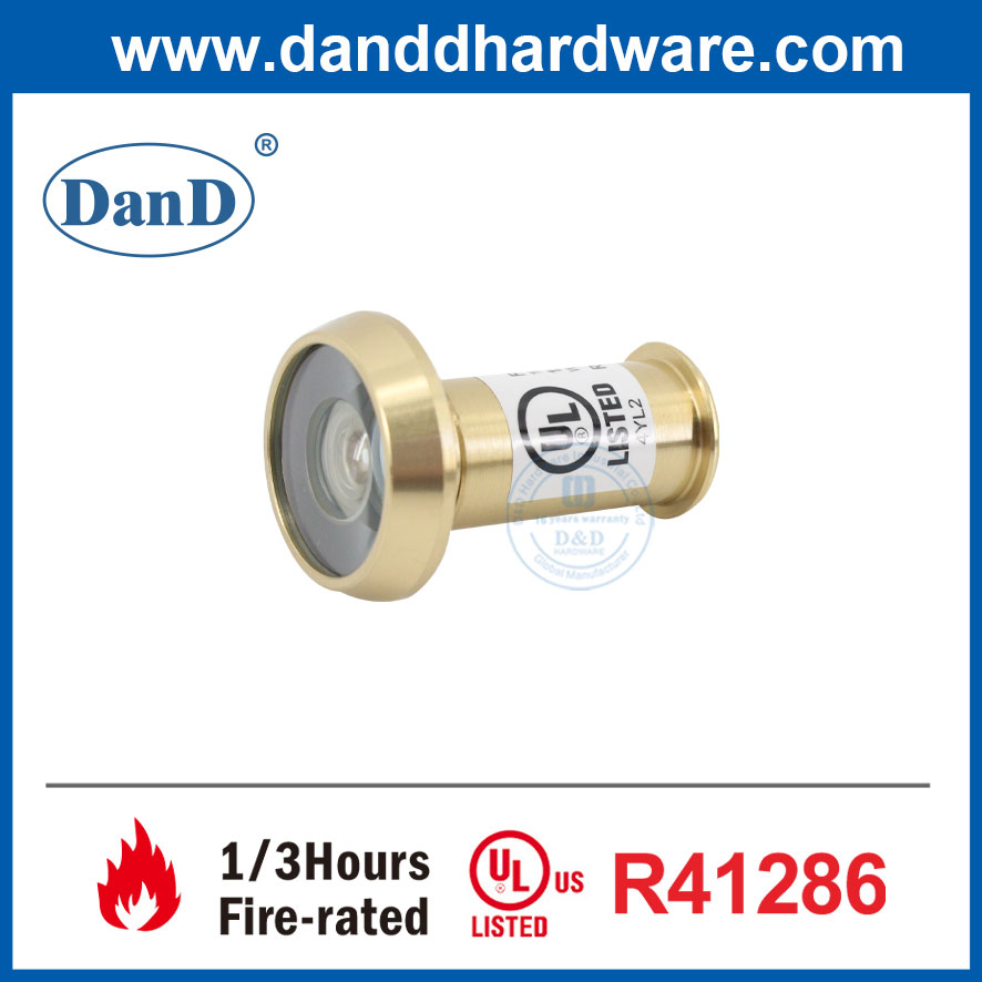 UL Fireproof Entry Door Eye Glass Lens Accessory Hotel Apartment Peepholes Viewer