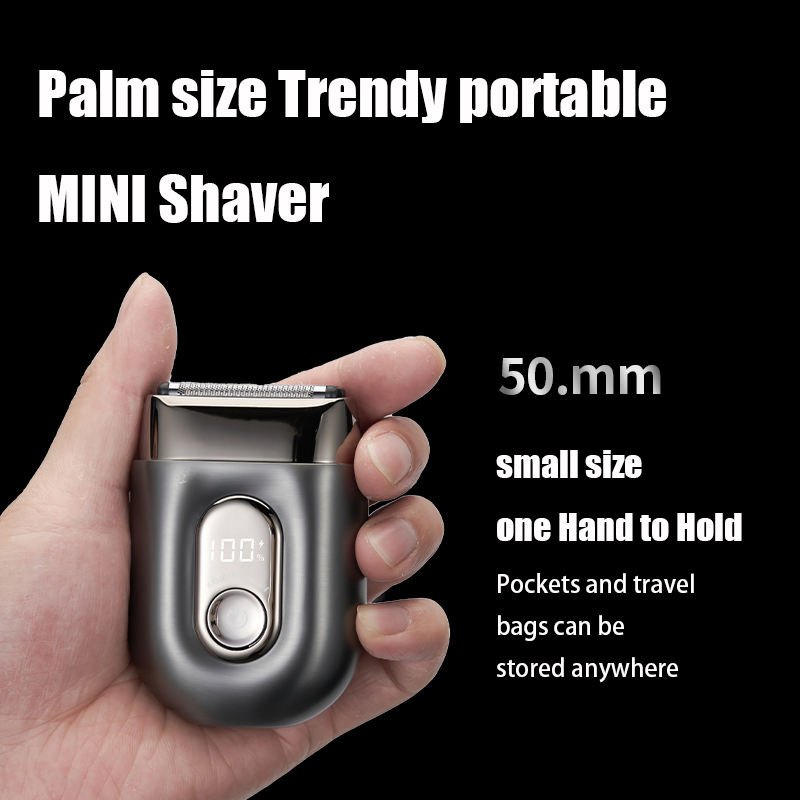 Portable Twin Blade Foil Razor - Travel-Friendly Face Shaving Machine Beard Shaver