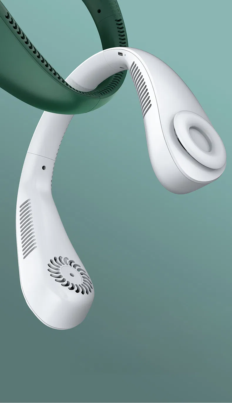 Hot Selling Portable Rechargeable Air Cooling Fan 360 Degree Bladeless Hanging Neck Fan