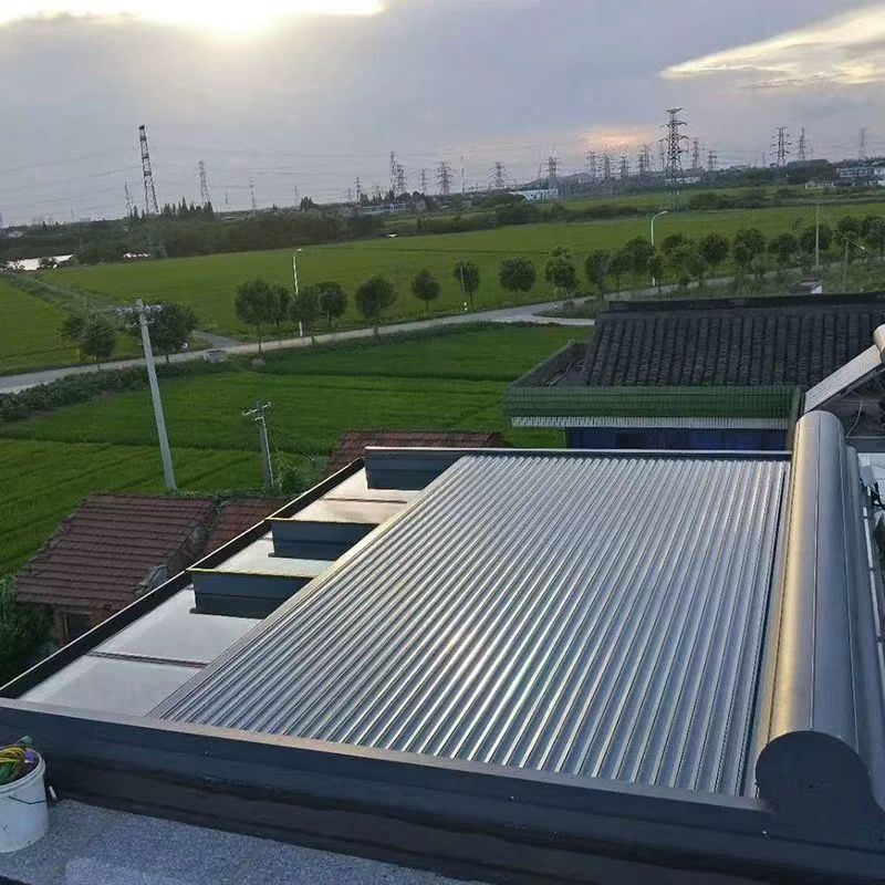 Customized by Chinese Manufacturers, This Low-Priced Electric Aluminum Alloy Roller Shade Awning Is a Retractable Glass Roof with High-Quality Sunshade Canopy.