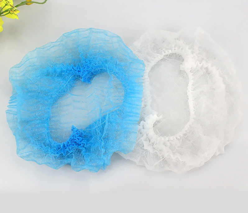 Disposable Bouffant Caps, Hair Covers, Hair Nets, Non-Woven, Bag of 100