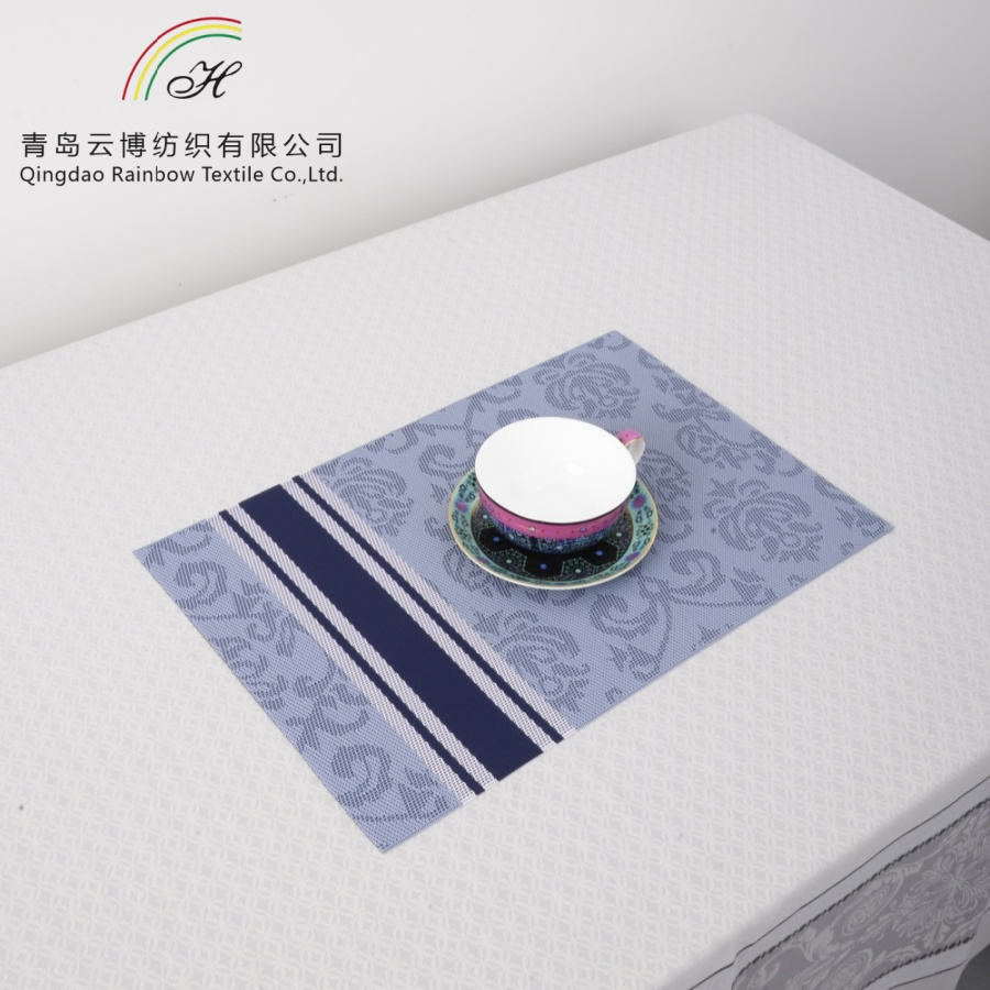 Square PVC Placemat No Wash Waterproof Table Mat Western Style Placemat for Hotel Wedding Use