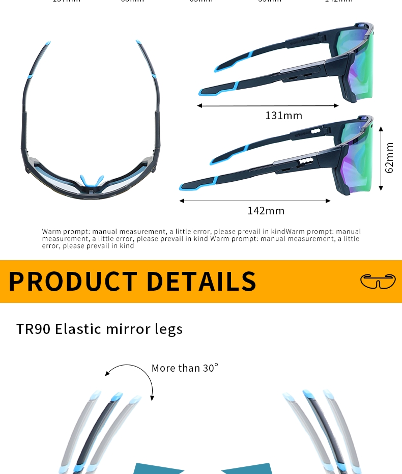 Optical Polarized Sports Sunglasses Tr90 Fishing Cycling Mountain Bike Eyewear