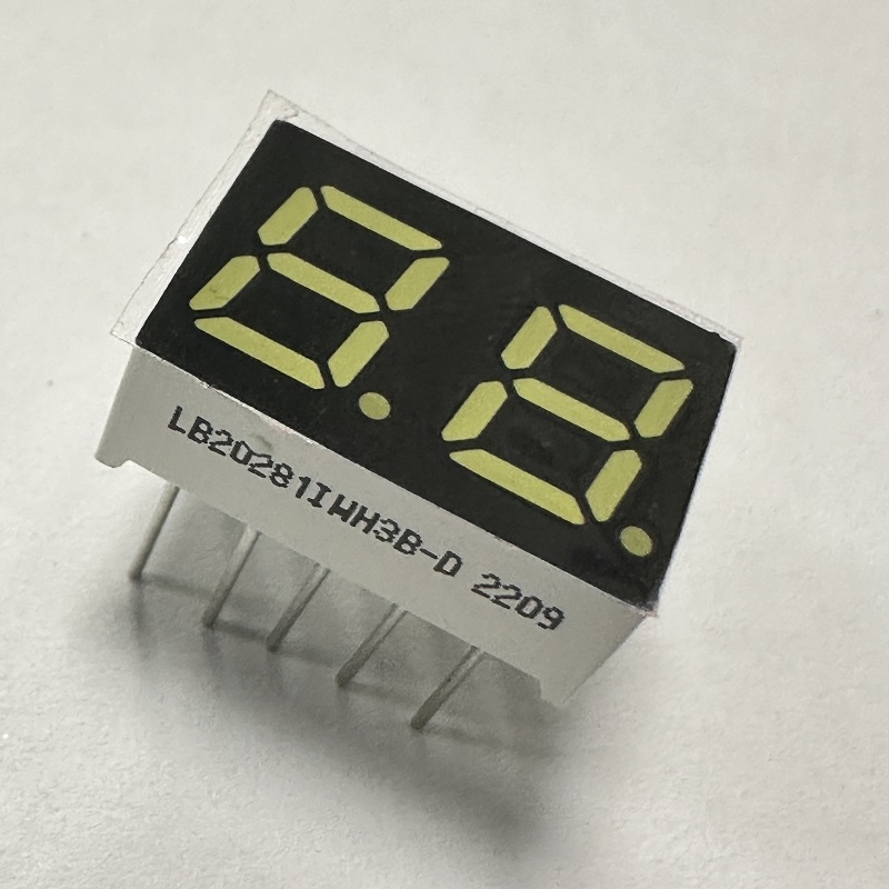 7mm 2-Digit Blue 7-Segment LED Display, Common Cathode
