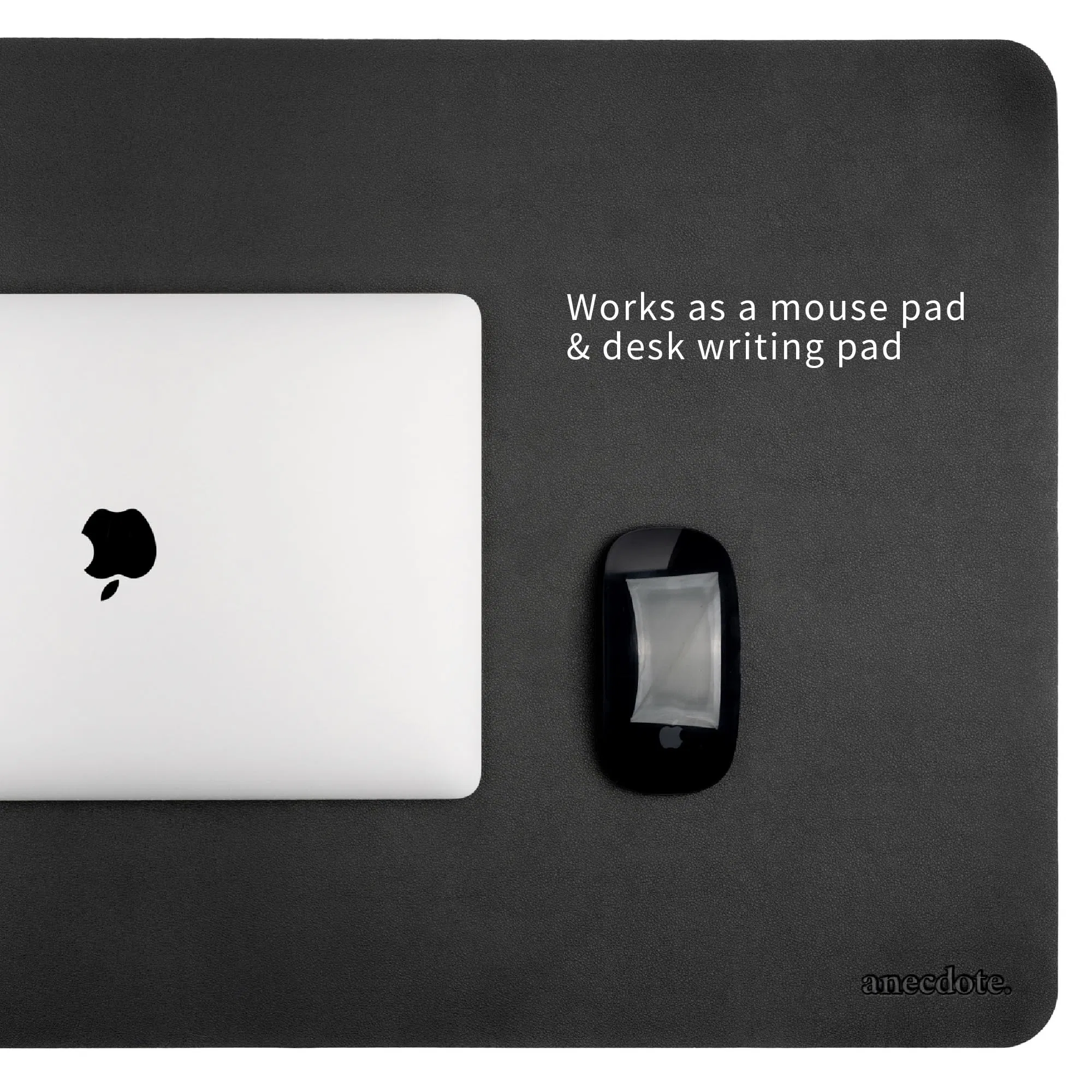 Luxury Genuine Leather Desk Pad Large Mouse Pad 23.6" X 13.7" Non-Slip Writing Pad for Hotel