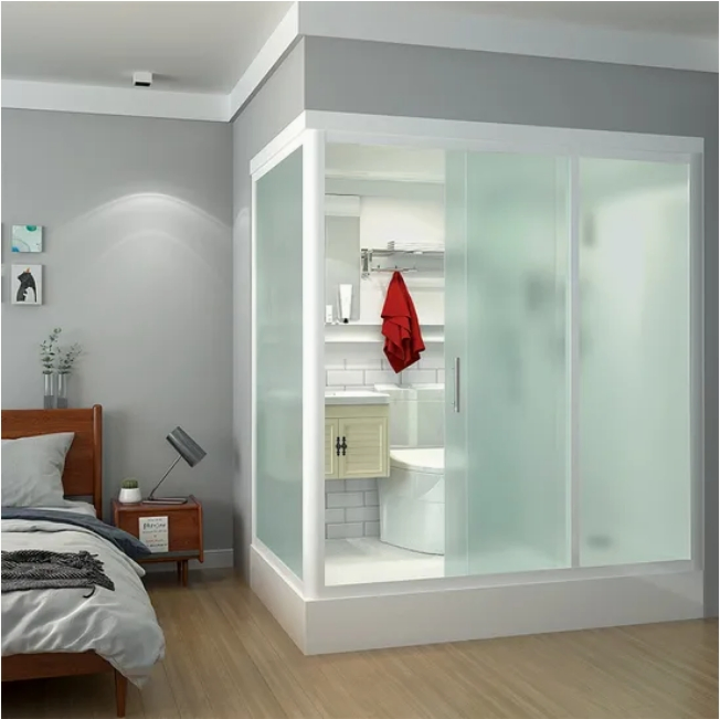 Luxury Sanitary Ware with White ABS Toilet Shower Cabin Bathroom Sets Cabinet Sink Combo Prefab Bathroom Toilet