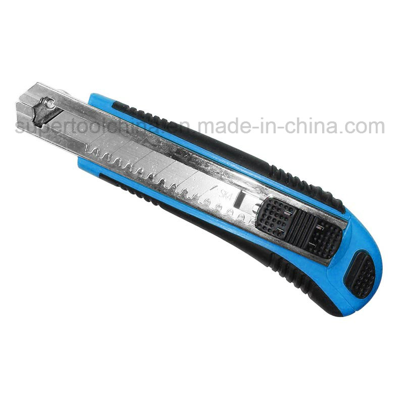 Automatic Blade Lock Comfortable Utility Knife with Steel Lock