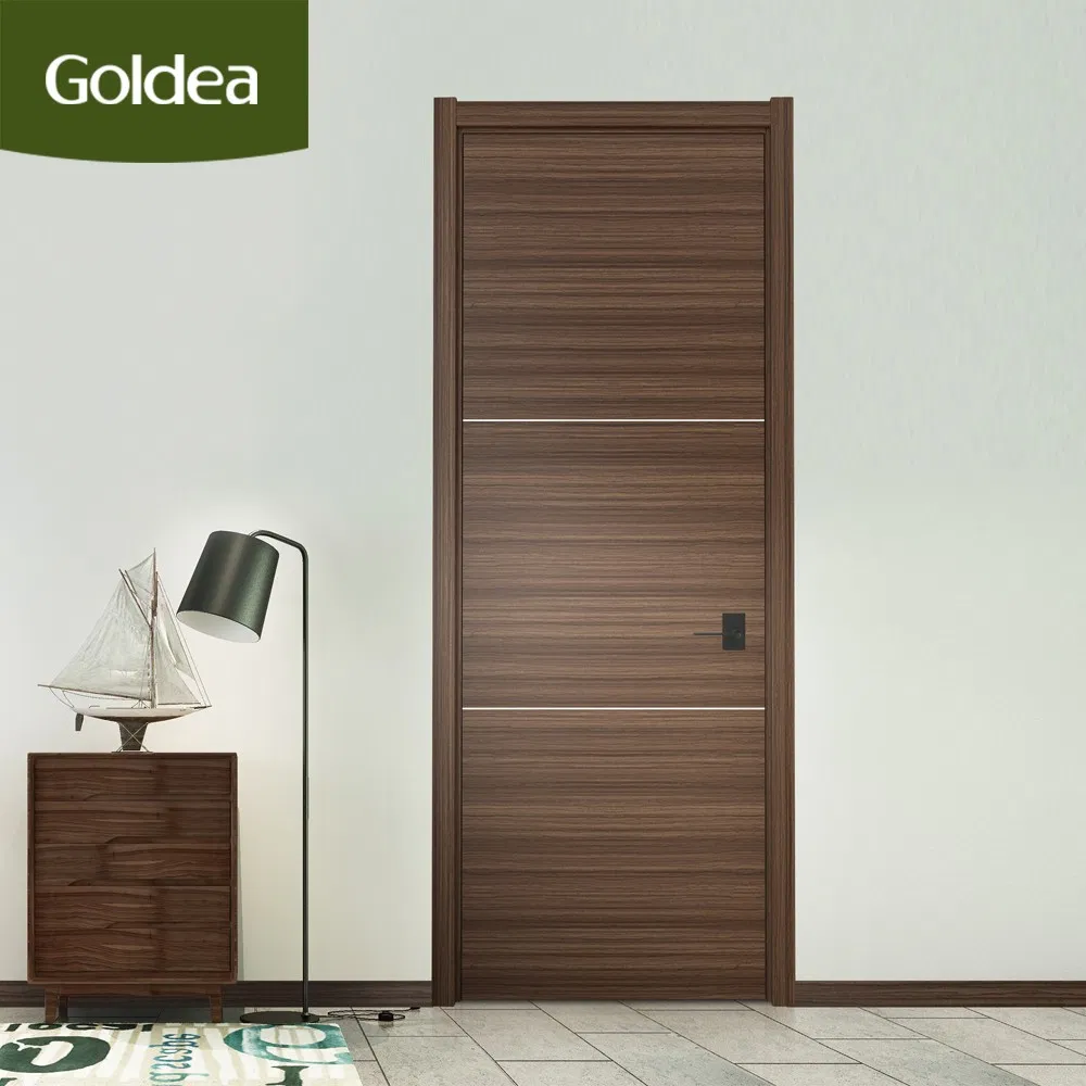 Goldea 39 Years Factory Hot Sale Wooden Swing China Manufacturer Hospital Interior Wooden MDF Bathroom Door with PVC Finish
